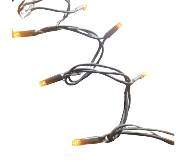 40 m LED Streifen Weihnachtsbeleuchtung - 400 LEDs extra warmweiß (Amber) - IP67 wasserdicht - Profi-Luxusausführung - Für Innen und Außen