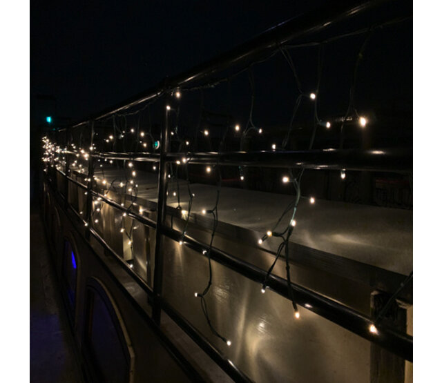 3m LED Eiszapfen Starterset – Weihnachtsbeleuchtung Warmweiß 100 LEDs – Profiqualität – IP44 Wasserdicht – LUKSUS für Innen & Außen