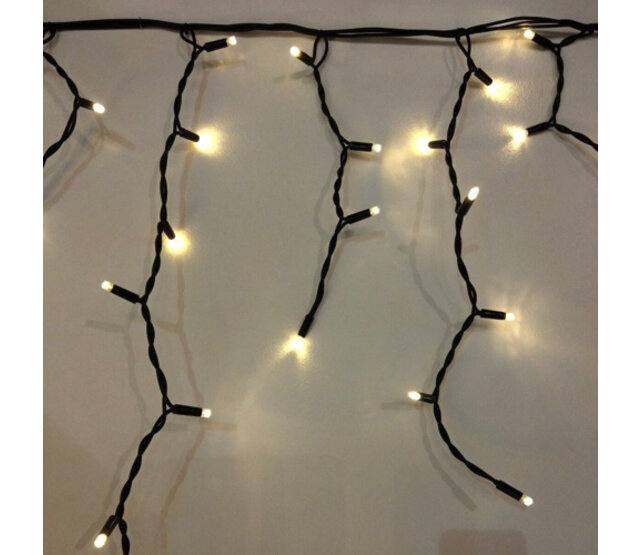 3m LED Eiszapfen Starterset – Weihnachtsbeleuchtung Warmweiß 100 LEDs – Profiqualität – IP44 Wasserdicht – LUKSUS für Innen & Außen