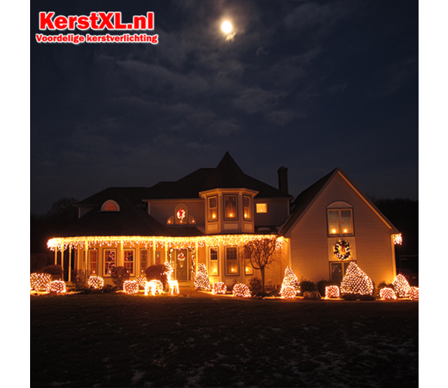 8 Meter LED-Eiszapfen Weihnachtsbeleuchtung – 200 warmweiße LEDs – Professionelle IP44 wasserdichte Außenbeleuchtung – LUKSUS Design