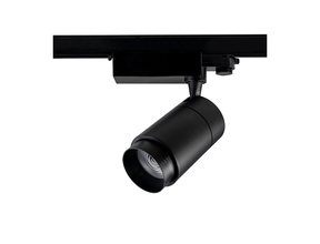 3-Phasen Schienenstrahler Schwarz für GU10 LED-Spots mit einstellbarer Zoom-Linse