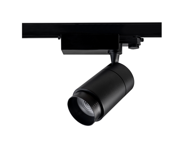 3-Phasen-Schienen-System für GU10 LED-Spots mit Zoom-Funktion & einstellbarer Linse – Schwarz, 230V, 50Hz, max. 50W pro Spot, IP20, für Akzentbeleuchtung & Shopfitting 3-Phasen-Schienen-System für GU10 LED-Spots mit Zoom-Funktion & einstellbarer Linse – Schwarz, 230V, 50Hz, max. 50W pro Spot, IP20, für Akzentbeleuchtung & Shopfitting