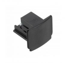 3-polige Endkappe für 3-Phasen-Schienensysteme, 35 mm breite Hutschienen, schwarz, robuste Bauweise, DIN-konform