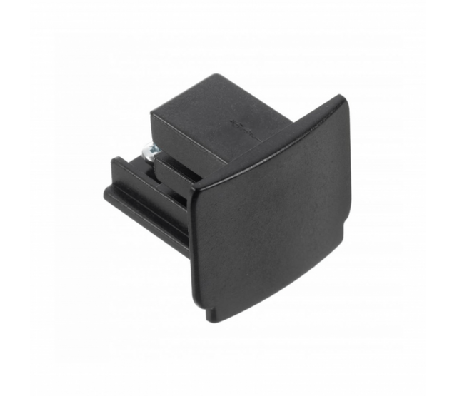 3-polige Endkappe für 3-Phasen-Schienensysteme, 35 mm breite Hutschienen, schwarz, robuste Bauweise, DIN-konform