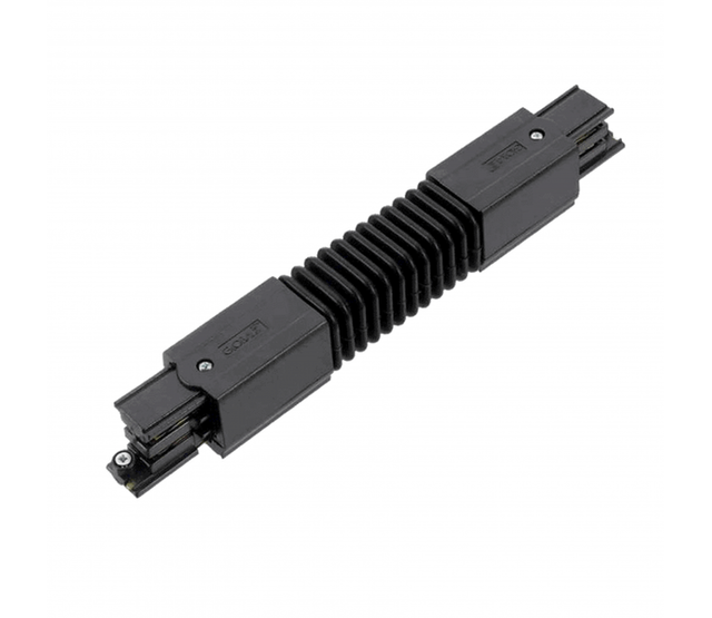 Schwarzer interner flexibler 3-Phasen-Schienenverbinder für LED-Streifen – 3-polig, 10A, 230V, 2,5mm² Querschnitt, IP20, für flexible Stromschienenverbindungen Schwarzer interner flexibler 3-Phasen-Schienenverbinder für LED-Streifen – 3-polig, 10A, 230V, 2,5mm² Querschnitt, IP20, für flexible Stromschienenverbindungen