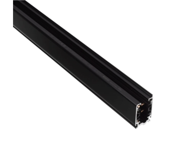 3-Phasen-Stromschiene Schwarz – 4 Meter – 400V – 16A – IP20 – Industriequalität Aluminiumkonstruktion