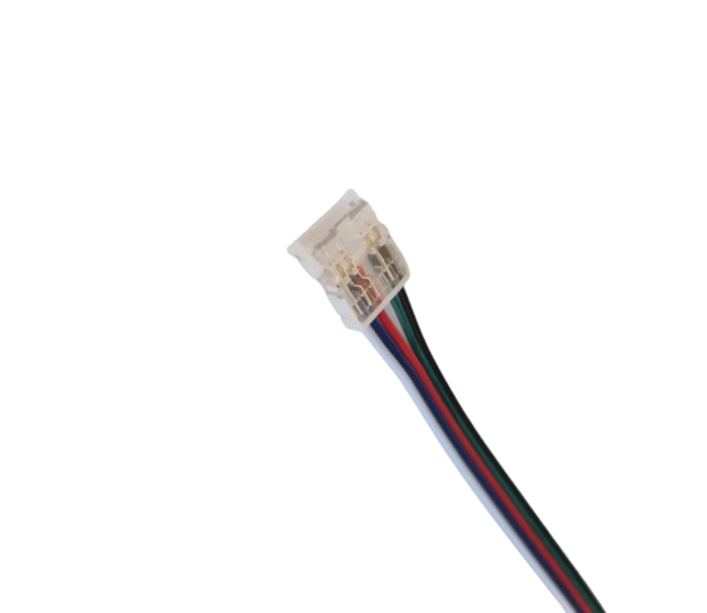 RGBW/RGBWW COB LED Streifen Stecker – 2-seitig – lötfrei – Klick-System – 12 mm Breite – IP20 – für flexible LED-Beleuchtung – einfache Montage RGBW/RGBWW COB LED Streifen Stecker – 2-seitig – lötfrei – Klick-System – 12 mm Breite – IP20 – für flexible LED-Beleuchtung – einfache Montage