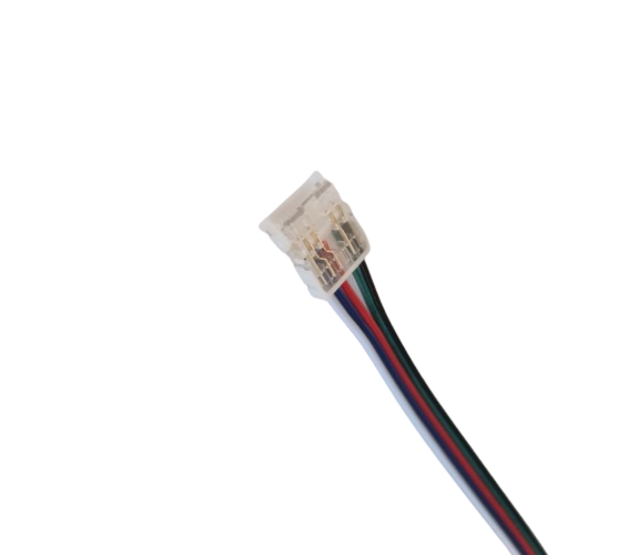 RGBW/RGBWW COB LED Streifen Stecker, einseitig – lötfrei – Klick-Stecksystem – 12 mm Breite – IP20 – für LED-Beleuchtung RGBW/RGBWW COB LED Streifen Stecker, einseitig – lötfrei – Klick-Stecksystem – 12 mm Breite – IP20 – für LED-Beleuchtung