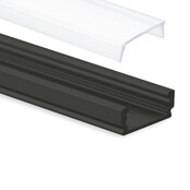 Schwarzes LED-Aluminiumprofil mit Klickabdeckung 16,80 mm x 6,47 mm für LED-Streifen – 01ZWART – Präzise Montage, optimale Lichtstreuung, hochwertige Verarbeitung Schwarzes LED-Aluminiumprofil mit Klickabdeckung 16,80 mm x 6,47 mm für LED-Streifen – 01ZWART – Präzise Montage, optimale Lichtstreuung, hochwertige Verarbeitung