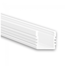 Weißes LED Alu-Profil mit Abdeckung 16,8x13,01mm für LED Streifen - 02WEISS