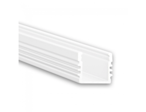 Weißes LED Alu-Profil mit Abdeckung 16,8x13,01mm für LED Streifen - 02WEISS