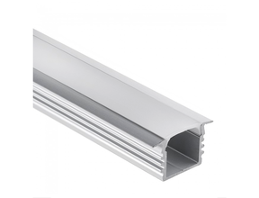 Aluminium LED Einbauprofil mit Abdeckung 16,8 mm x 13,47 mm für LED Streifen
