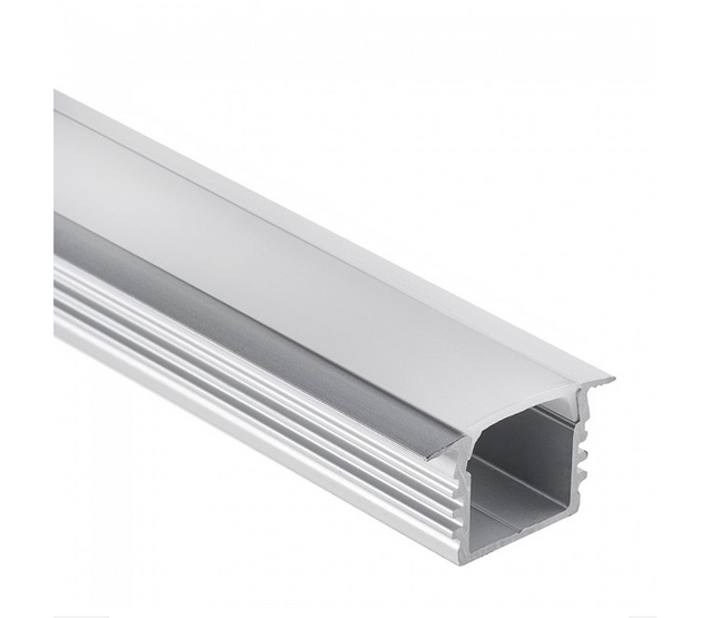 Aluminium LED-Einbauprofil mit Abdeckung, 16,80 mm x 13,47 mm, für LED-Streifen, 03ALU – Präzise Montage, Hochwertige Lichtführung, Ideal für Innenbeleuchtung Aluminium LED-Einbauprofil mit Abdeckung, 16,80 mm x 13,47 mm, für LED-Streifen, 03ALU – Präzise Montage, Hochwertige Lichtführung, Ideal für Innenbeleuchtung