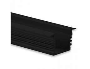 Schwarzes LED Einbauprofil mit Abdeckung 16,8 mm x 13,47 mm – 03SCHWARZ