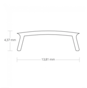 Wand- oder Decken-Einbauprofil für LED-Streifen, weiß, 16,80 mm x 13,47 mm, mit Abdeckung, 03WEISS – Präzise Aluminiumschiene für indirekte Beleuchtung, 16,8 mm Breite, 13,47 mm Höhe