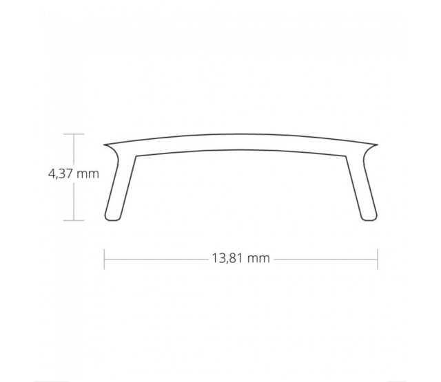Wand- oder Decken-Einbauprofil für LED-Streifen, weiß, 16,80 mm x 13,47 mm, mit Abdeckung, 03WEISS – Präzise Aluminiumschiene für indirekte Beleuchtung, 16,8 mm Breite, 13,47 mm Höhe