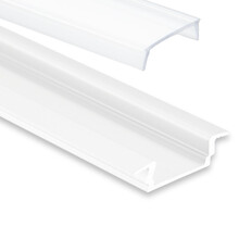 Weißes LED Einbauprofil mit Abdeckung 16,8 mm x 5,91 mm – 08WEISS