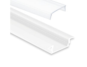 Weißes LED Einbauprofil mit Abdeckung 16,8 mm x 5,91 mm – 08WEISS