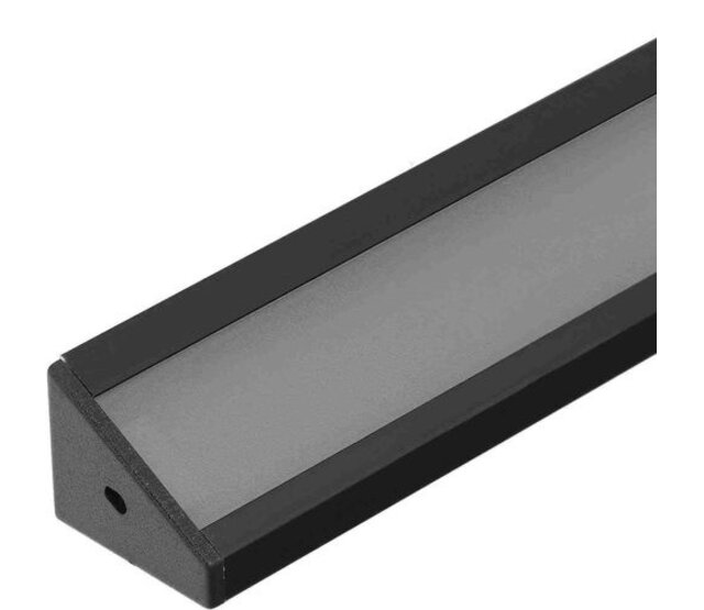 LED Aluminium-Hohlkammerprofil 24 mm x 19,4 mm mit Abdeckung für LED-Streifen – C21 in Schwarz, ideal für indirekte Beleuchtung und Lichtinstallationen LED Aluminium-Hohlkammerprofil 24 mm x 19,4 mm mit Abdeckung für LED-Streifen – C21 in Schwarz, ideal für indirekte Beleuchtung und Lichtinstallationen