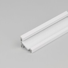 LED Eckprofil mit Abdeckung 24 mm x 19,4 mm Aluminium für LED Streifen – C21 Weiß