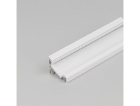 LED Eckprofil mit Abdeckung 24 mm x 19,4 mm Aluminium für LED Streifen – C21 Weiß