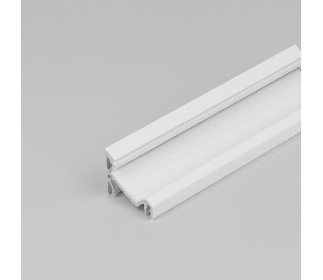 LED Aluminium-Hohlkammerprofil 24 mm x 19,4 mm mit Diffusorabdeckung für LED-Streifen – C21 Weiß, optimiert für indirekte Beleuchtung und Einbauleuchten
