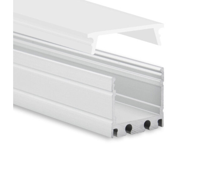 LED-Aluminiumprofil mit Abdeckung 18,1 mm x 19,02 mm – 18ALU, ideal für LED-Streifen, präzise Maße, hochwertige Verarbeitung, optimale Lichtstreuung, Montagezubehör inklusive, perfekt für Innenbeleuchtung LED-Aluminiumprofil mit Abdeckung 18,1 mm x 19,02 mm – 18ALU, ideal für LED-Streifen, präzise Maße, hochwertige Verarbeitung, optimale Lichtstreuung, Montagezubehör inklusive, perfekt für Innenbeleuchtung