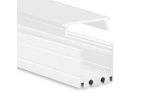 Weißes LED Aufbauprofil mit Abdeckung 18,1x19,02 mm für LED Streifen – 18WEISS