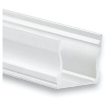 17 mm x 15,2 mm weißes LED-Aluminiumprofil mit Diffusorabdeckung für LED-Streifen – 06WEISS – Hochwertige Beleuchtungslösung für Innenräume, präzise Maße, optimale Lichtstreuung