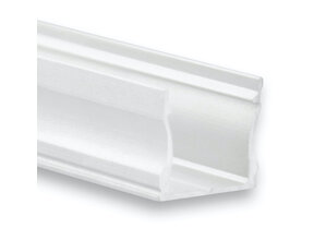 Weißes LED Aluminiumprofil 17 x 15,2 mm mit opaler Abdeckung für LED-Streifen – 06WEISS