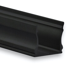 Schwarzes LED Aluminium Profil 17x15,2mm mit Abdeckung für LED Streifen