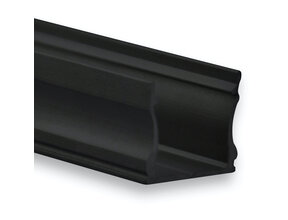 Schwarzes LED Aluminium Profil 17x15,2mm mit Abdeckung für LED Streifen