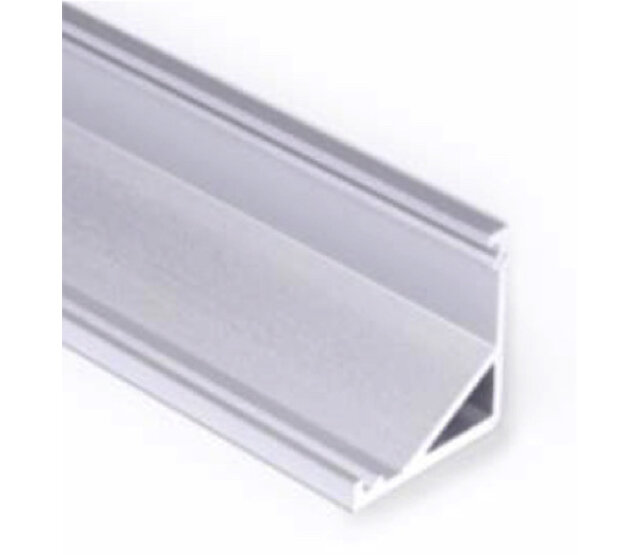 16,5 mm x 16,5 mm LED Streifen Aluminium Profil mit Abdeckung – C12ALU, perfekt für LED-Beleuchtung, inklusive Diffusor, für Innen- und Außenbereich, hochwertiges Aluminium, einfache Montage