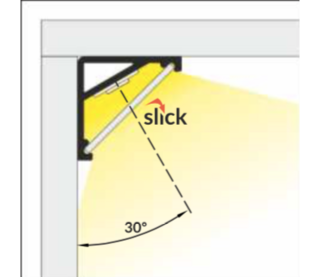 16,5 mm x 16,5 mm LED Streifen Aluminium Profil mit Abdeckung – C12ALU, perfekt für LED-Beleuchtung, inklusive Diffusor, für Innen- und Außenbereich, hochwertiges Aluminium, einfache Montage
