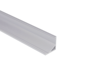 16,5 mm x 16,5 mm LED Streifen Aluminium Profil mit Abdeckung – C12ALU, perfekt für LED-Beleuchtung, inklusive Diffusor, für Innen- und Außenbereich, hochwertiges Aluminium, einfache Montage