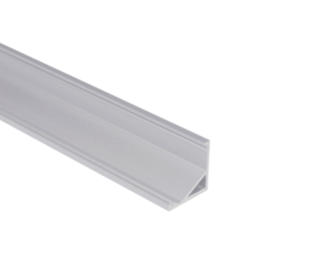 16,5 mm x 16,5 mm LED Streifen Aluminium Profil mit Abdeckung – C12ALU, perfekt für LED-Beleuchtung, inklusive Diffusor, für Innen- und Außenbereich, hochwertiges Aluminium, einfache Montage