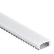 LED Alu-Profil 15ALU mit opaler Klick-Abdeckung 16,85 x 6,50 mm für LED Streifen