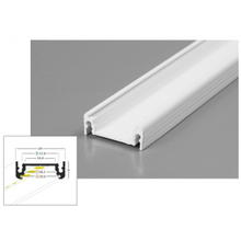 Weißes LED Alu-Profil mit Abdeckung 24x9mm für LED Streifen – 09WIT