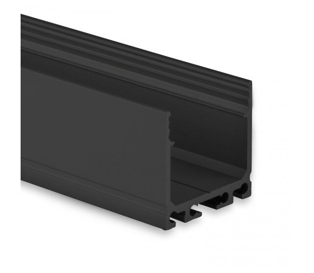 XL Aluminium LED-Profil Schwarz mit Klick-Abdeckung, 26,79 mm x 26 mm, für LED-Streifen, XL06ZWART – Hochwertiges Montageprofil für indirekte Beleuchtung XL Aluminium LED-Profil Schwarz mit Klick-Abdeckung, 26,79 mm x 26 mm, für LED-Streifen, XL06ZWART – Hochwertiges Montageprofil für indirekte Beleuchtung