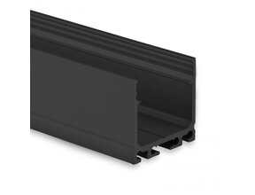 XL Schwarzes LED Alu-Profil mit Klick-Abdeckung 26,79 mm x 26 mm – XL06SCHWARZ