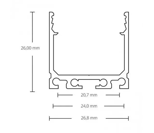 Schwarzes LED-Profil für alle LED Streifen