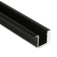 Schwarzes LED Einbauprofil mit Klick-Abdeckung 18,8 mm x 12,0 mm – 03.1SCHWARZ