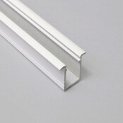 LED-Einbauprofil weiß mit Klick-Abdeckung, 18,80 mm x 12,00 mm, für LED-Streifen, 03.1WEISS – Präzise Aluminiumschiene für indirekte Beleuchtung, Deko- und Akzentlicht