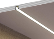 LED-Einbauprofil weiß mit Klick-Abdeckung, 18,80 mm x 12,00 mm, für LED-Streifen, 03.1WEISS – Präzise Aluminiumschiene für indirekte Beleuchtung, Deko- und Akzentlicht