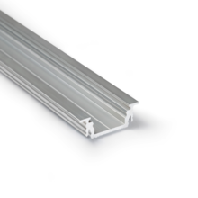 LED Einbauprofil mit Abdeckung 28x8 mm Aluminium für LED Streifen – 09Inbau-Alu