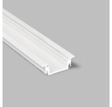 Wand- oder Decken-Einbauprofil für LED-Streifen, 28 mm x 8 mm, inklusive Opal-Abdeckung, mattweiß – 09Inbouw-wit – Ideal für indirekte Beleuchtung, Wohn- und Gewerberäume