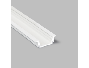 Weißes LED Einbauprofil 28x8 mm mit Abdeckung – Aluminium Profil für LED Streifen