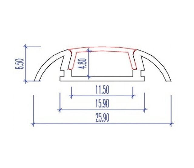 LED-Aluminiumprofil mit Abdeckung 25,79 mm x 6,5 mm für LED-Streifen, 17ALU – Präzises Montageprofil für indirekte Beleuchtung, optimale Wärmeableitung, hochwertige Aluminiumlegierung, passend für 25,79 mm breite LED-Streifen, inklusive Diffusorabdeckung LED-Aluminiumprofil mit Abdeckung 25,79 mm x 6,5 mm für LED-Streifen, 17ALU – Präzises Montageprofil für indirekte Beleuchtung, optimale Wärmeableitung, hochwertige Aluminiumlegierung, passend für 25,79 mm breite LED-Streifen, inklusive Diffusorabdeckung