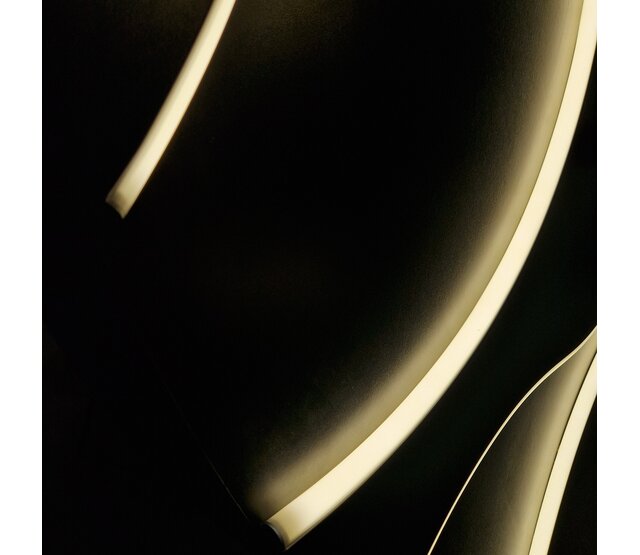 LED Profil Biegbar 20 mm x 3,3 mm - F12ALU - für 12 mm breite LED-Streifen, ideal für indirekte Beleuchtung, Montageleichtigkeit und optimale Wärmeableitung