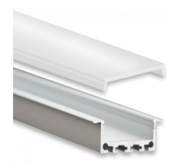 XL LED-Einbauprofil mit Diffusorabdeckung, 36,79 mm x 11,69 mm – XL05ALU, ideal für LED-Streifen, Aluminium, präzise Verarbeitung, hochwertige Lichtstreuung, Montageprofil für indirekte Beleuchtung XL LED-Einbauprofil mit Diffusorabdeckung, 36,79 mm x 11,69 mm – XL05ALU, ideal für LED-Streifen, Aluminium, präzise Verarbeitung, hochwertige Lichtstreuung, Montageprofil für indirekte Beleuchtung
